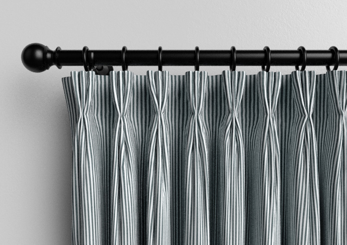Nautical Stripes, Salt Black - Made to Measure Curtains - Image 11